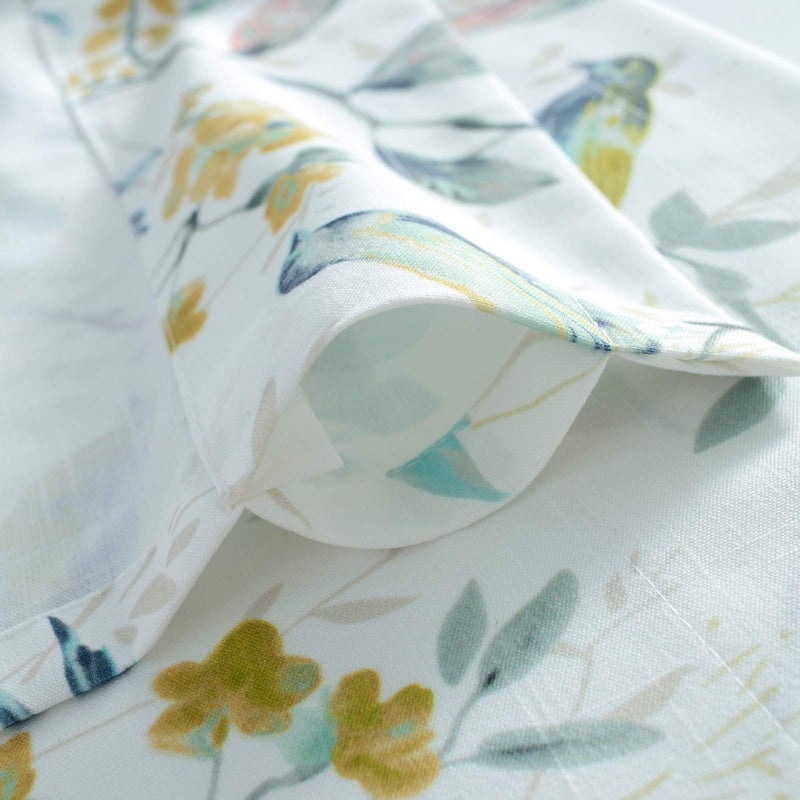VOGOL Small Window Valances Curtains 30 x 36, Birds Printed Tier Curtain 36 Inch Long Rod Pocket Window Treatments for Kitchen CafÃ© Window, 2 Panels - Image 2